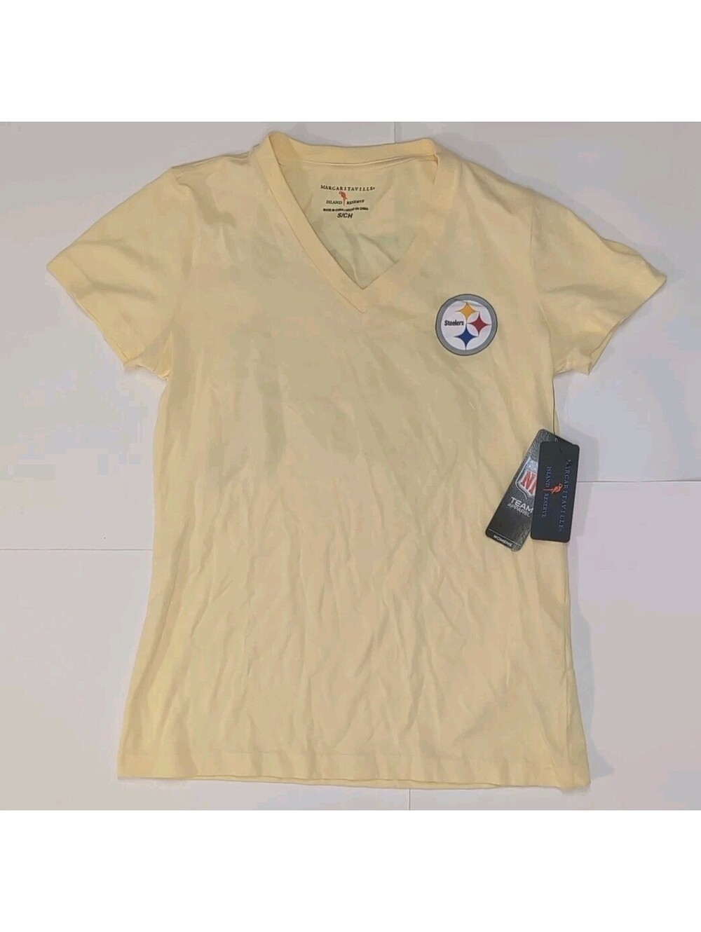 Pittsburgh Steelers Margaritaville Island Reserve T Shirt Womens Small New NWT
